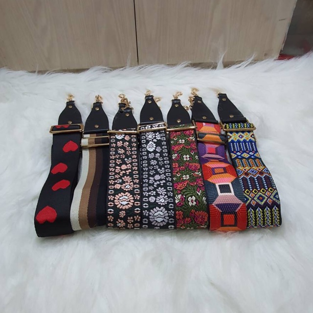 Tyler canvas bag strap mix real leather adjustable