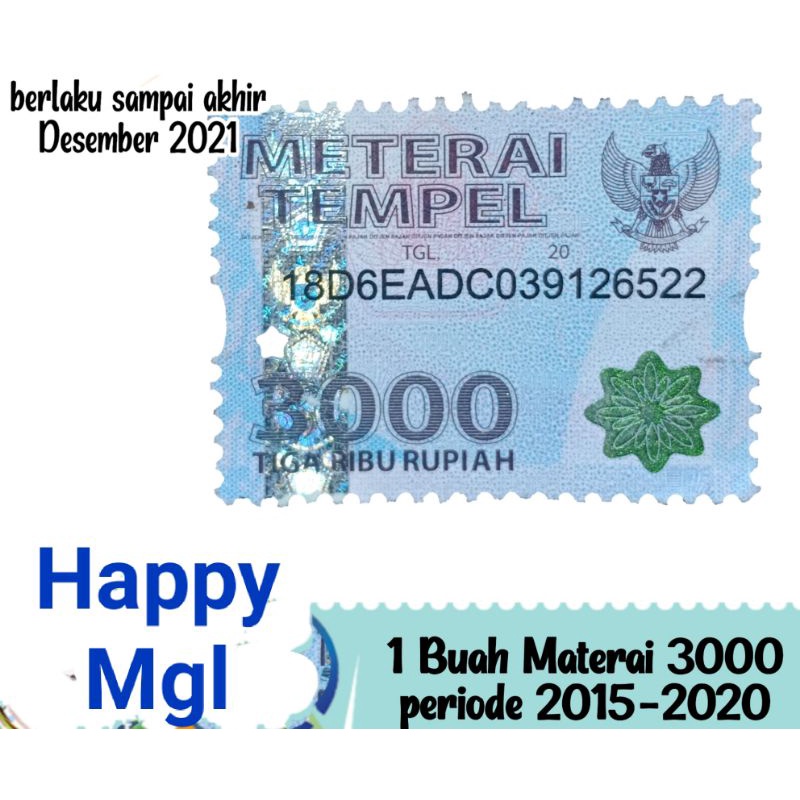 

Materai 3000 satuan sisa stok periode tahun 2015 2016 2017 2018 2019 2020 2021