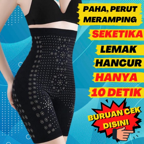 INFRARED PANTS 3 IN 1 CORSET Pengencang Pantat Pembakar Lemak Korset Pelangsing Pengecil Perut Buncit Pelangsing Badan Wanita Bahan Nylon Spandex