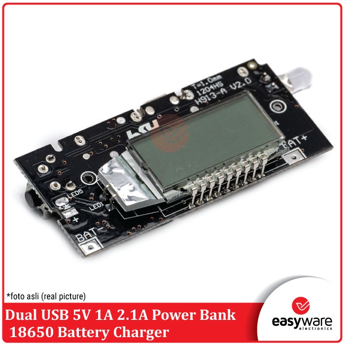 POWERBANK MODULE DUAL USB 5V 1A 2.1A WITH LCD POWER BANK MODULE