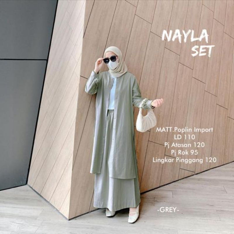 NAYLA SET SETELAN ROK WANITA TERBARU BAHAN KATUN