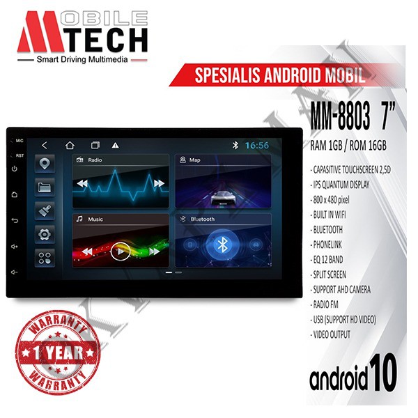 MTECH Android HEAD UNIT 7 inch Universal Double Din