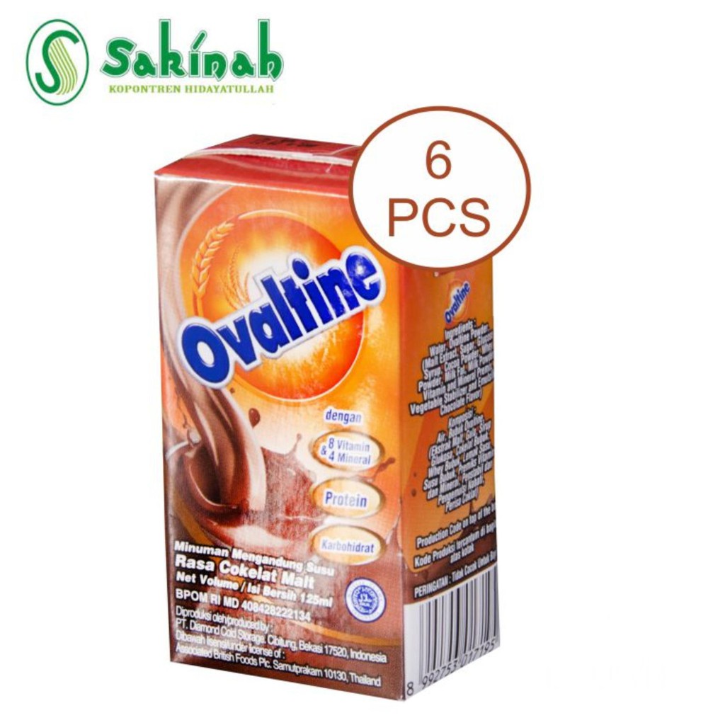 OVALTINE SUSU UHT 125ML RASA COKLAT ( 6 PCS )