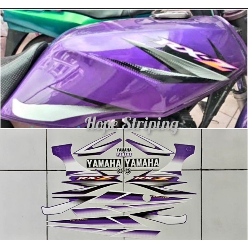 Striping Yamaha RXZ Catalyzer 2 Ungu
