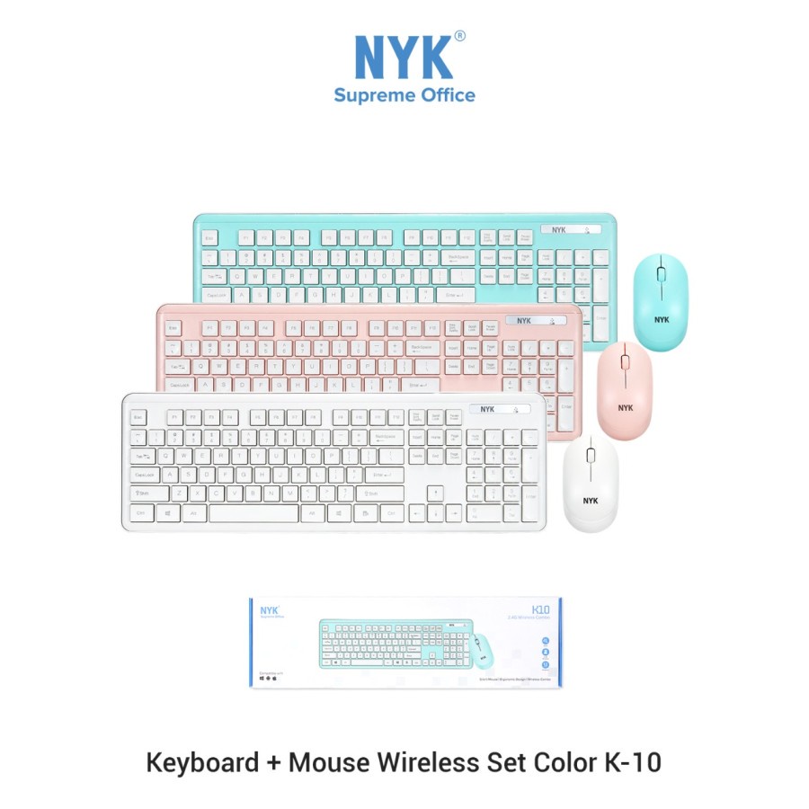 NYK Supreme K10 Wireless Keyboard and Mouse Silent Combo 2.4Ghz