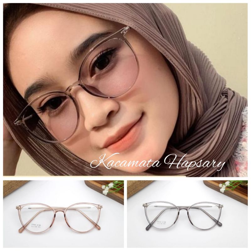 FRAME KACAMATA WANITA CAT EYE 8146 GRATIS LENSA ANTI RADIASI BLUERAY / PHOTOCROMIC / BLUECROMIC