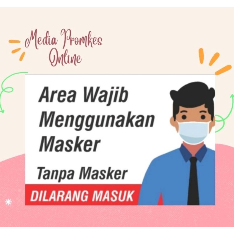 

Stiker Area Wajib Menggunakan Masker