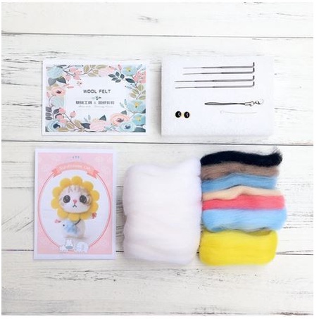 DIY Needle Felting - Cat Cartoon Starter Kit