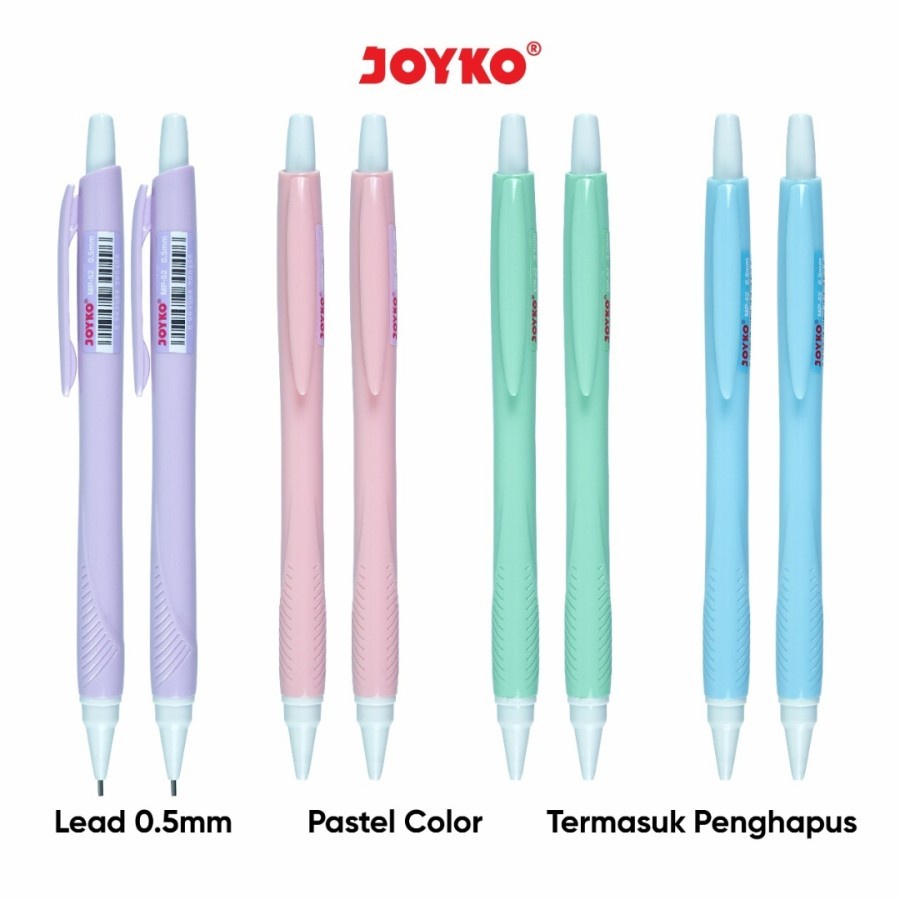 

Pensil Mekanik JOYKO MP-52 PASTEL 0.5mm Penghapus/Pencil Mechanical