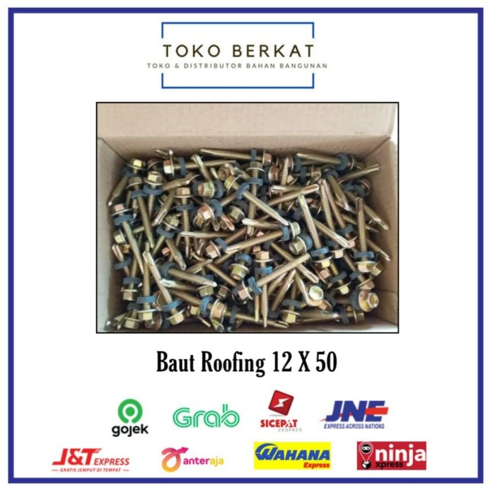 Jual BAUT ROOFING 12X50 PANJANG 5CM 1KOTAK ISI 250PCS | Shopee Indonesia