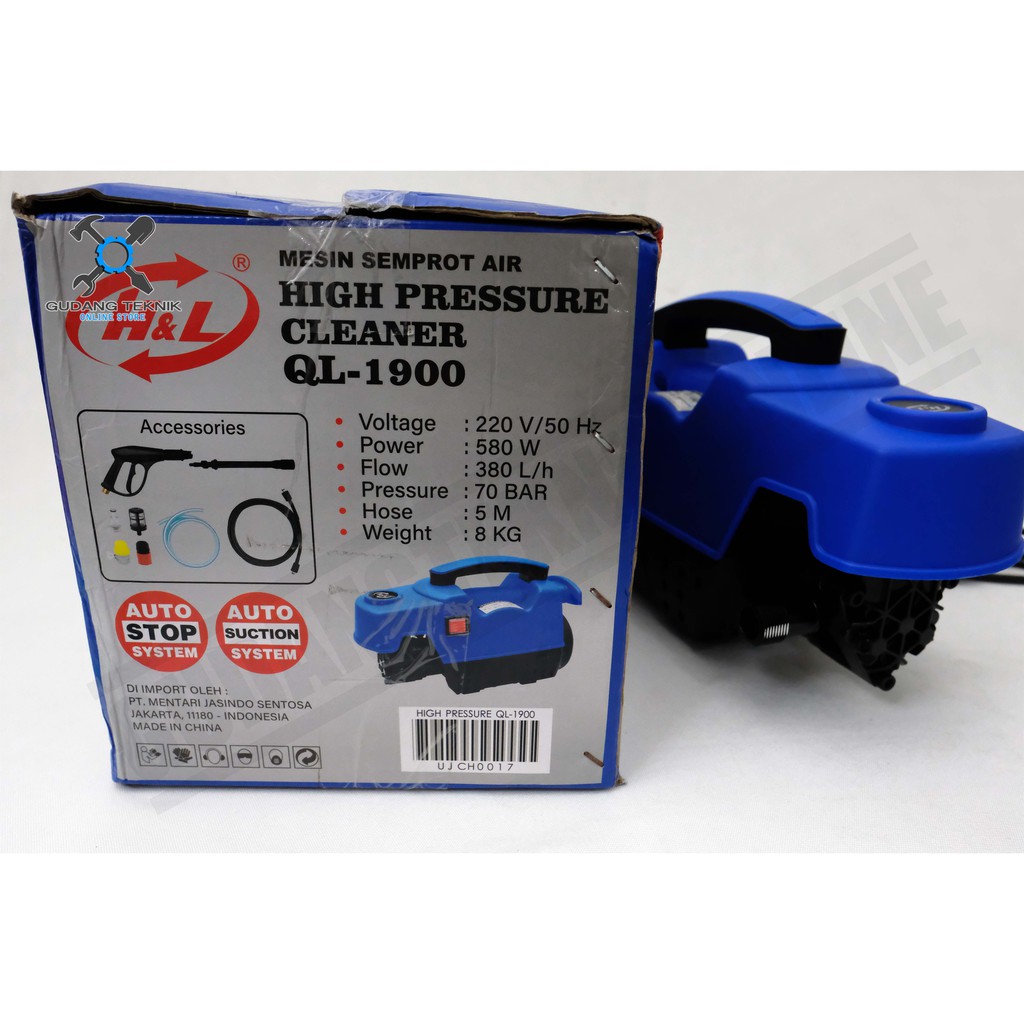 Alat Steam Cuci Motor Mobil HNL HL H&amp;L QL1900 / Jet Cleaner High Pressure HNL QL-1900 QL 1900