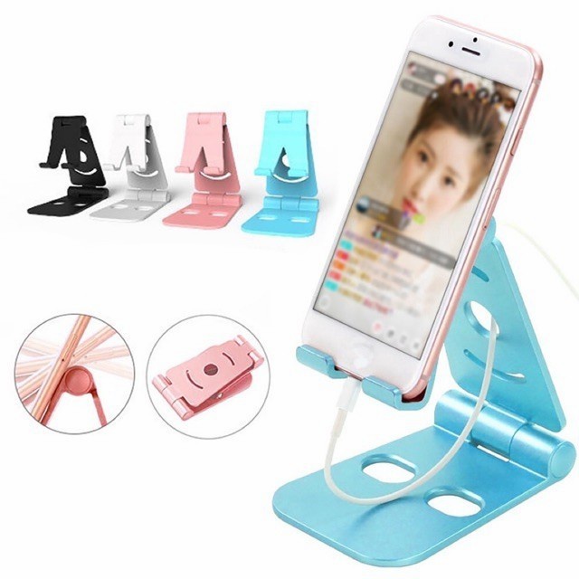 Trend-Stand Holder HP Folding Phone Holder Oval Bulat/ STENTS S059 Dudukan Handphone Tablet TERMURAH