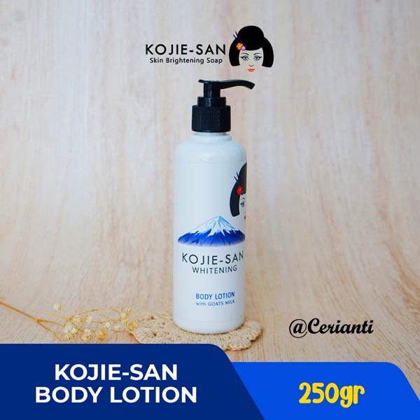 Kojie-San - Body Lotion Goats Milk 250ml | Collagen | Susu Kambing Mencerahkan dan Memutihkan_Cerianti