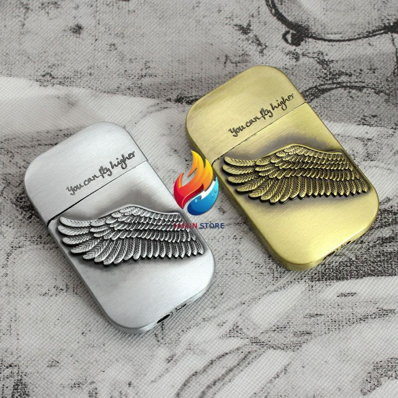 Mancis Antik Korek Api Bara Gas Motif Wing HG-568-6 3892