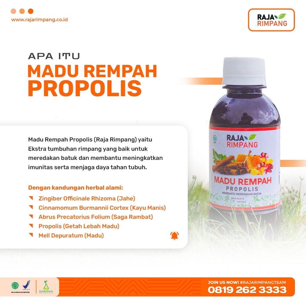 BISA COD MADU REMPAH PROPOLIS SOLUSI BATUK PILEK DAN SAKIT TENGGOROKAN ANAK-ANAK DAN DEWASA