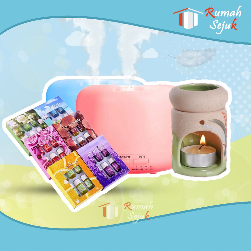 RS - 6 in 1 Aromaterapi Fragrance Essensial Pengharum Pewangi Esensial Esential Oil Aromatheraphy Ruangan RS-5 3ml Defuser Humidifer Minyak Humadifier Humudifier Humdifier Difusser Essential TSLM1 TSLM2 RH-17 Kamar Taffware