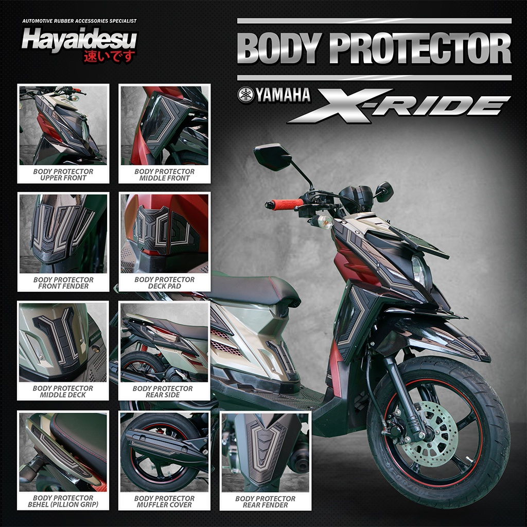 Jual Yamaha XRIDE 115 Body Protector Full Set Cover-HAYAIDESU | Shopee ...