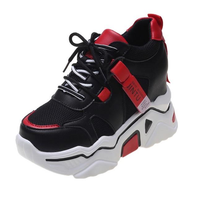 COD HIGH SHOES JINTU SUZY!! By AXELINE (ADA HAK DALAM) BEST SELLER SEPATU SNEAKERS WANITA MURAH-Hitam