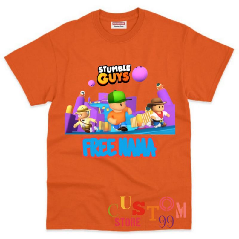 BAJU ANAK KAOS ANAK GAME STUMBLE GUYS TERBARU BAHAN PREMIUM FREE NAMA