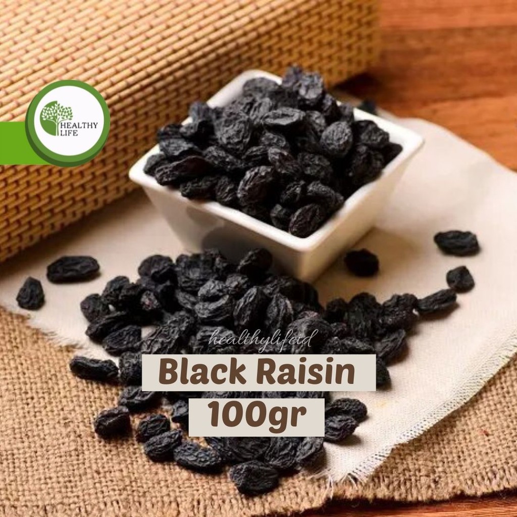 Organic Seedless Black Raisin 100 gr