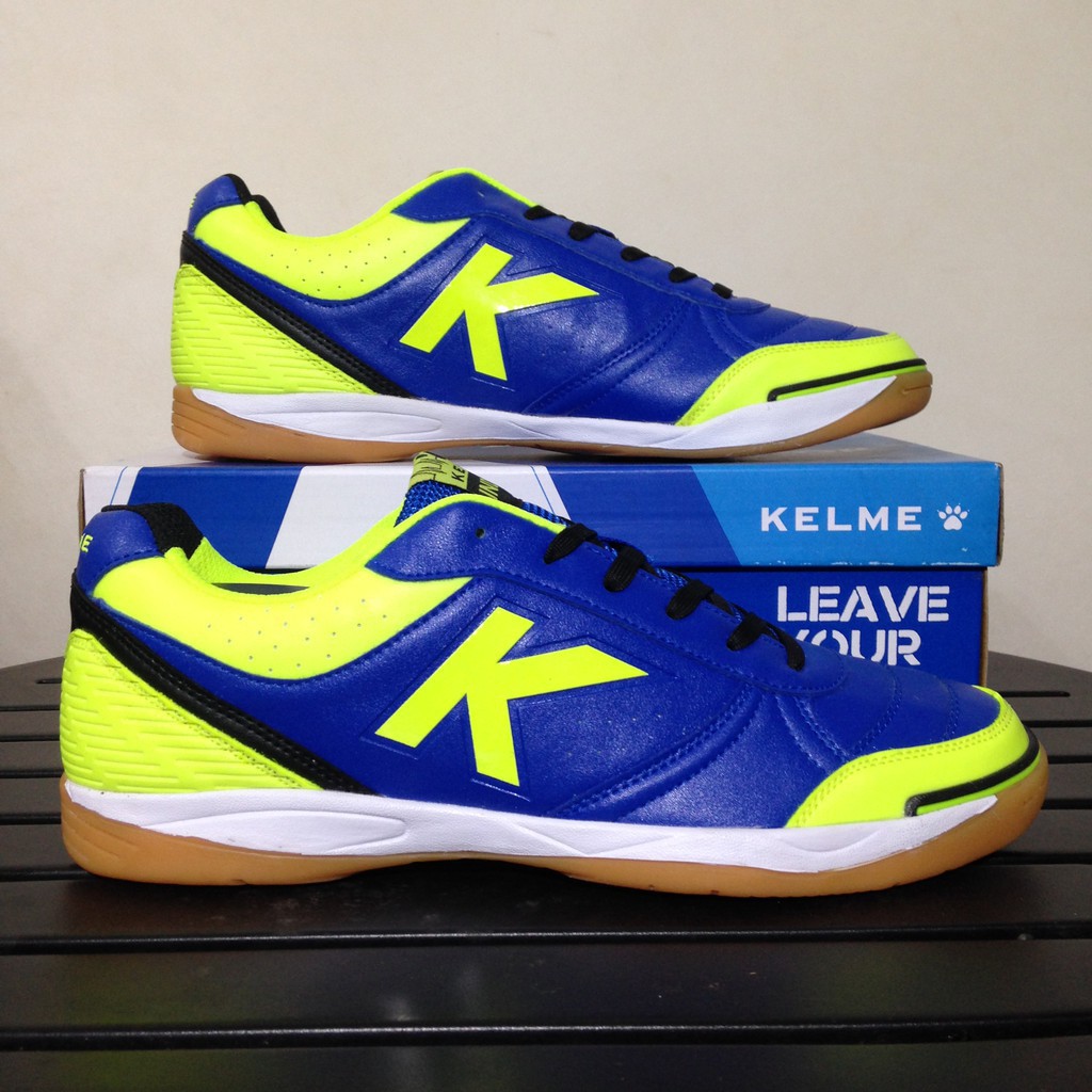 Sale Sepatu Futsal Kelme K-Strong Royal Blue Lime 55787 Original BNIB