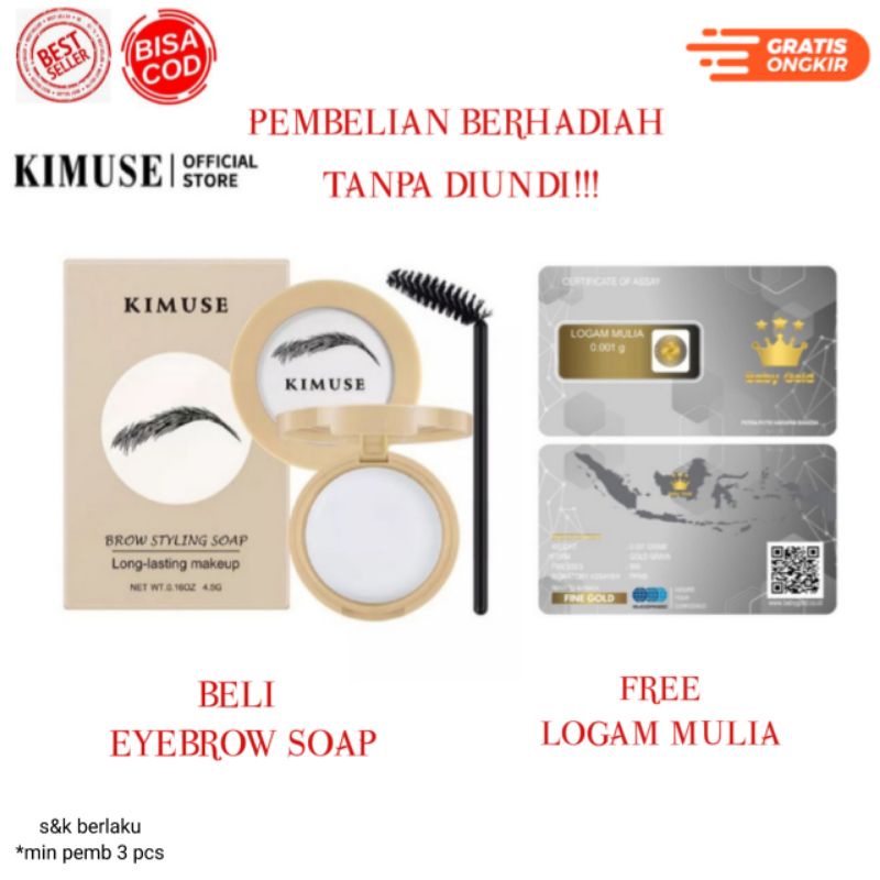 [COD] KIMUSE EYEBROW SOAP | EYEBROW SOAP LONG LASTING | KIMUSE BROW STYLING SOAP | EYEBROW POMADE | BROW STYLING SOAP