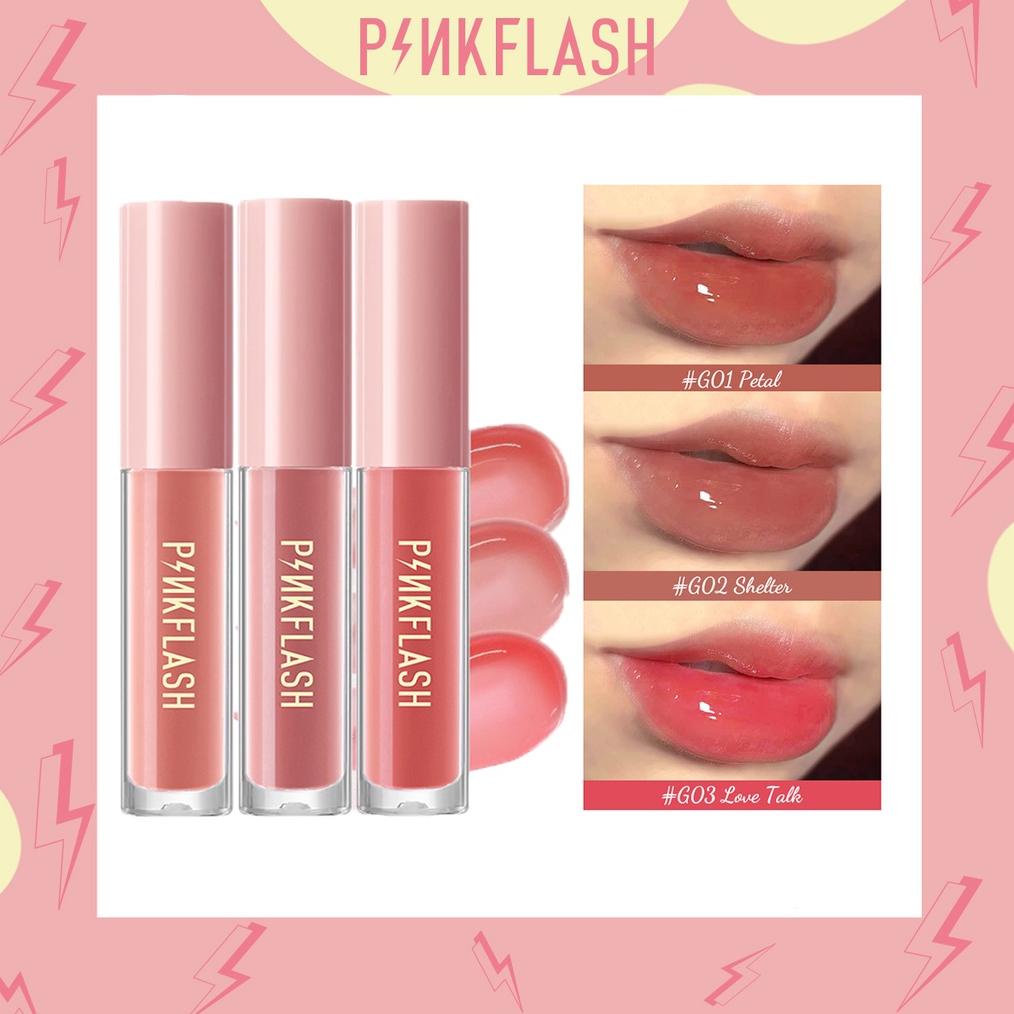 Pinkflash 3 Pieces Lip Gloss Set High Shine Shimmering Ve Moisturising G01 G02 G03