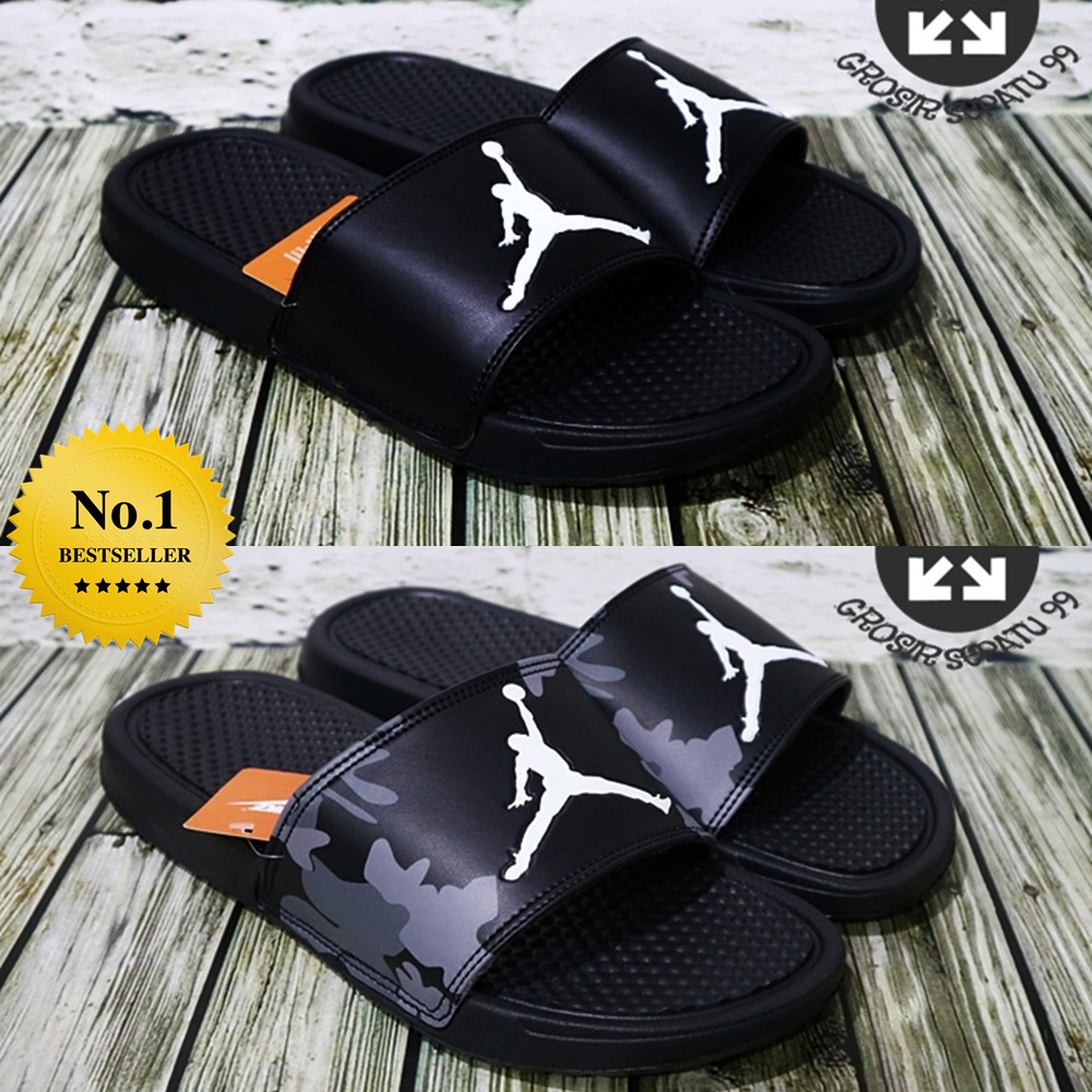 PGS SENDAL NIKE JORDAN SLIDE SPORT HITAM SANDAL SLOP PRIA