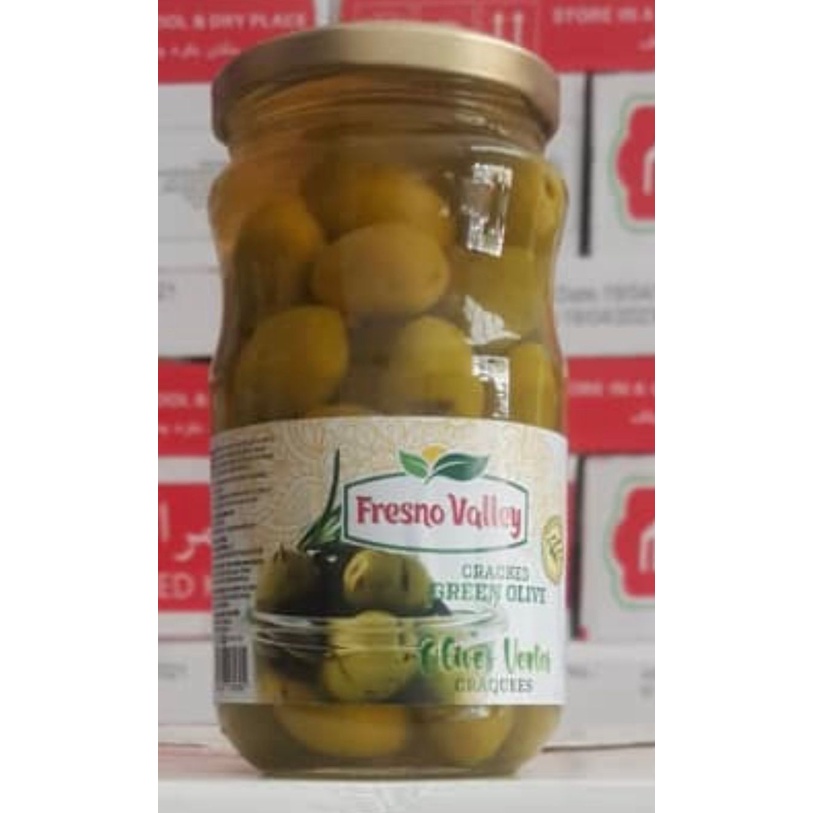 FRESHNOVALLEY CRACKED GREEN OLIVE 370G