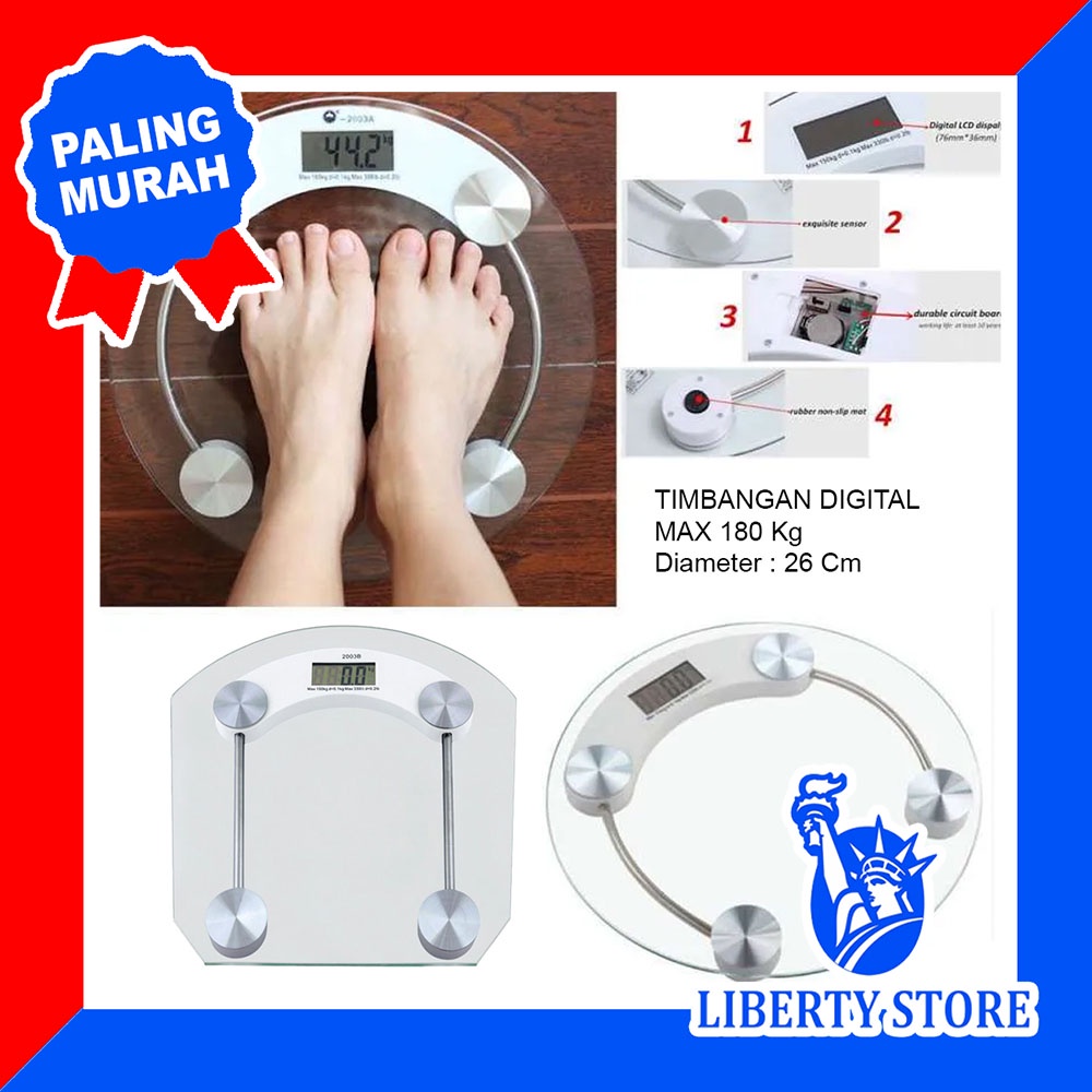 TIMBANGAN DIGITAL PERSONAL SCALE EB800122 / TIMBANGAN BERAT BADAN/TIMBANGAN DIGITAL