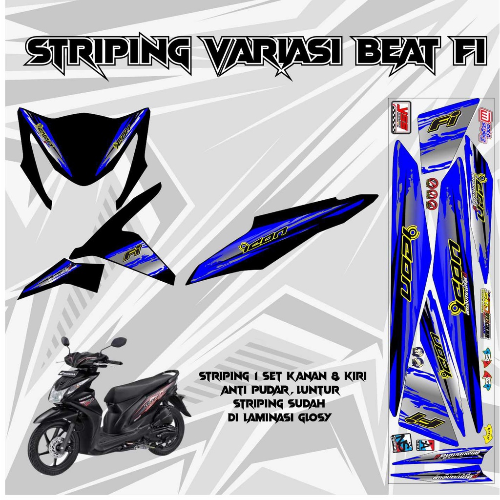 STRIPING VARIASI MOTOR BEAT FI ICON SPOT