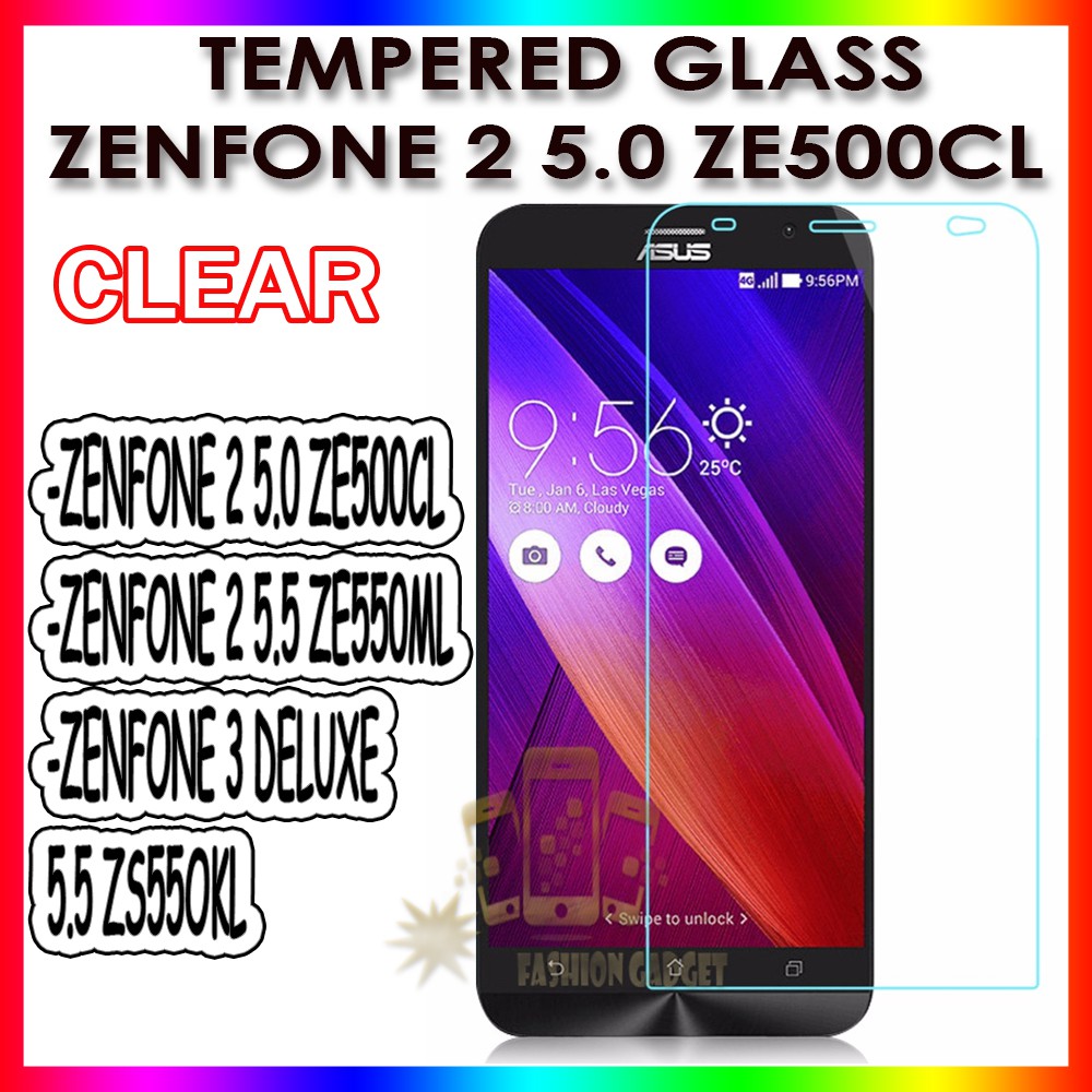 TEMPERED GLASS ZENFONE 2 5.0 ZE500CL 2 5.5 ZE550ML 3 DELUXE 5.5 ZS550KL ANTI GORES KACA TEMPER GLASS