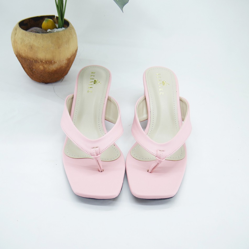 Bernike Shoes - Claudia Sepatu Sandal Wanita Jepit Hak Tahu 5 cm 36-43