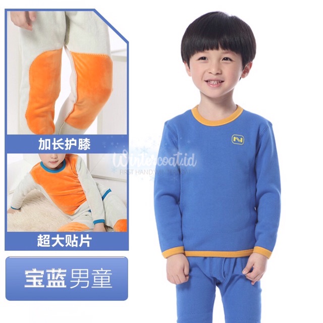 longjohn anak perempuan laki laki musim dingin winter long john kids thermal underwear dalaman hangat import