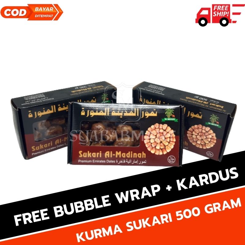 Kurma Sukari 500 Gram Premium Al Qosim || Kurma Sukari || Kurma Basah || Buah Kering || Sukari Qosim