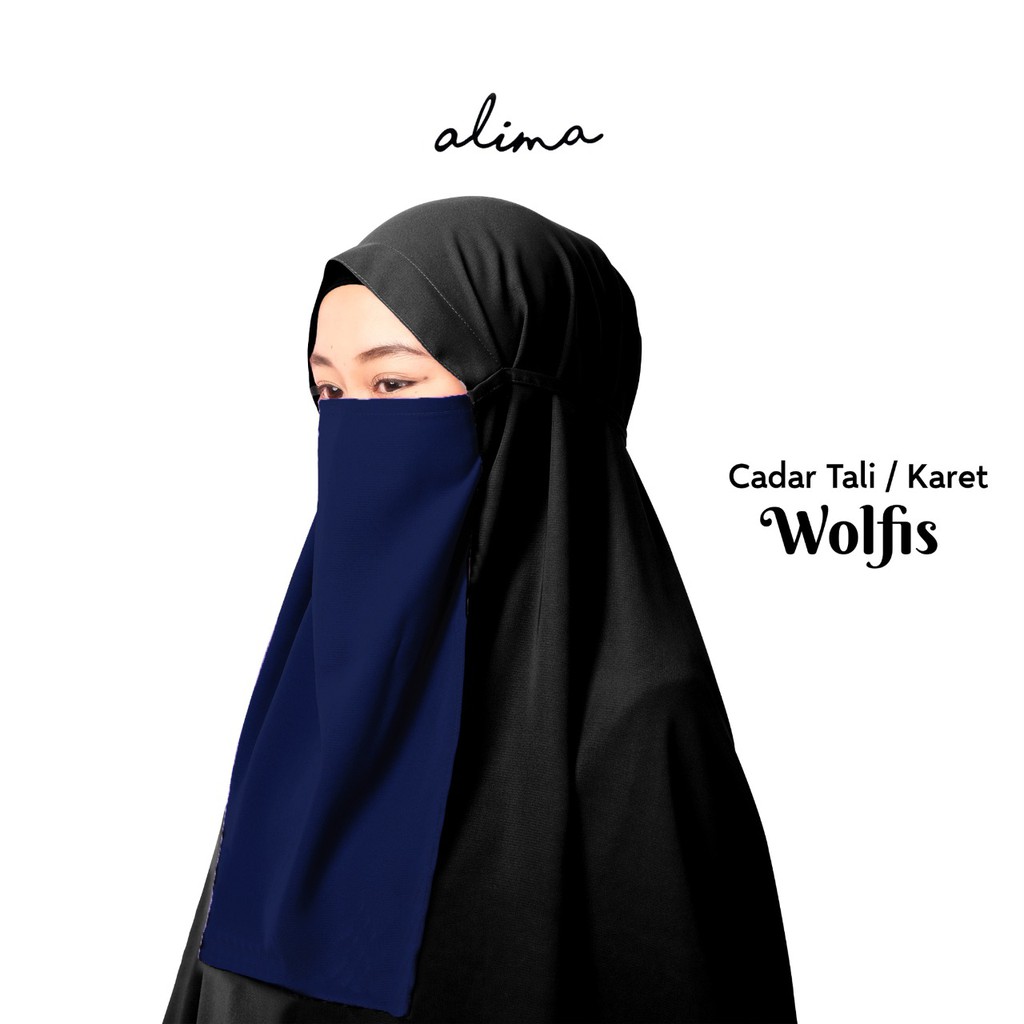 NIQAB CADAR TALI DAN KARET WOLFIS PREMIUM by ALIMA