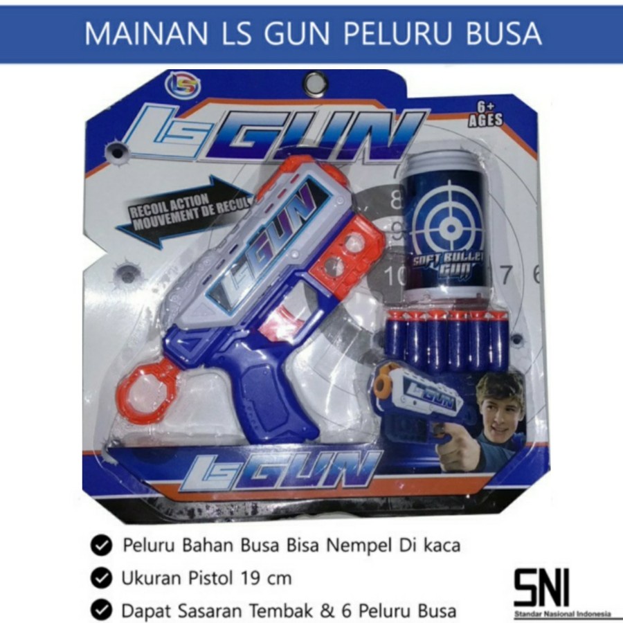 Mainan Pistol LS Gun/Mainan Pistol Tembak - tembakan Anak Laki-laki (ART. F2672)