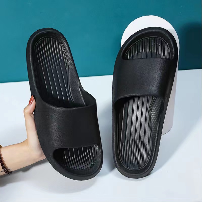 Sandal Bahan EVA Karet Polos Wanita Slip On Korean Style Murah Empuk Anti Selip Sendal Cewek Sendal Wanita