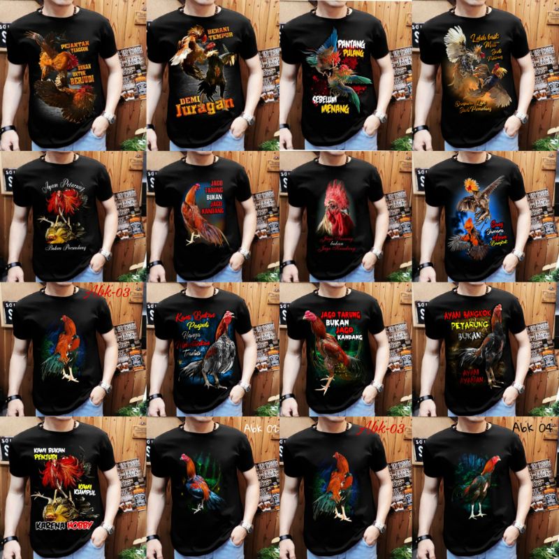 Shalch trendy Kaos distro pria Ayam BKK bangkok / kaos pria dewasa / kaos ayam petarung / kaos distro ayam pria