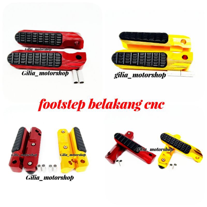 Footstep belakang cnc nmax lexi aerox vario 125 150 full cnc variasi injakan kaki belakang