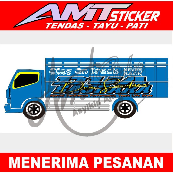 [Terlaris] Stiker Decal Bak Samping Truk Stiker Body Bak Truk Stiker Truk