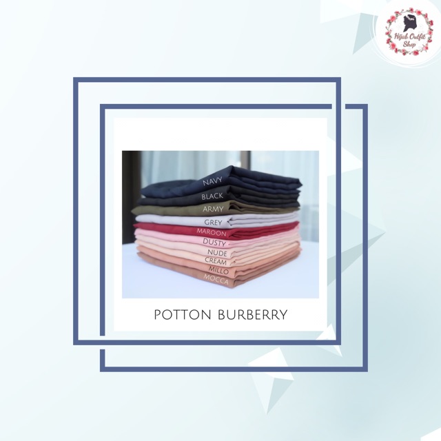 Potton burberry / segiempat polycotton burberry