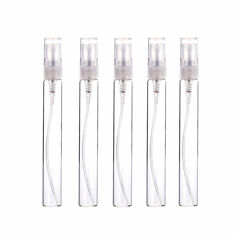 5 Pcs Botol Parfum Isi Ulang Model Semprot Bahan Kaca Ukuran 2 / 3 / 5 / 10ml Untuk Travel