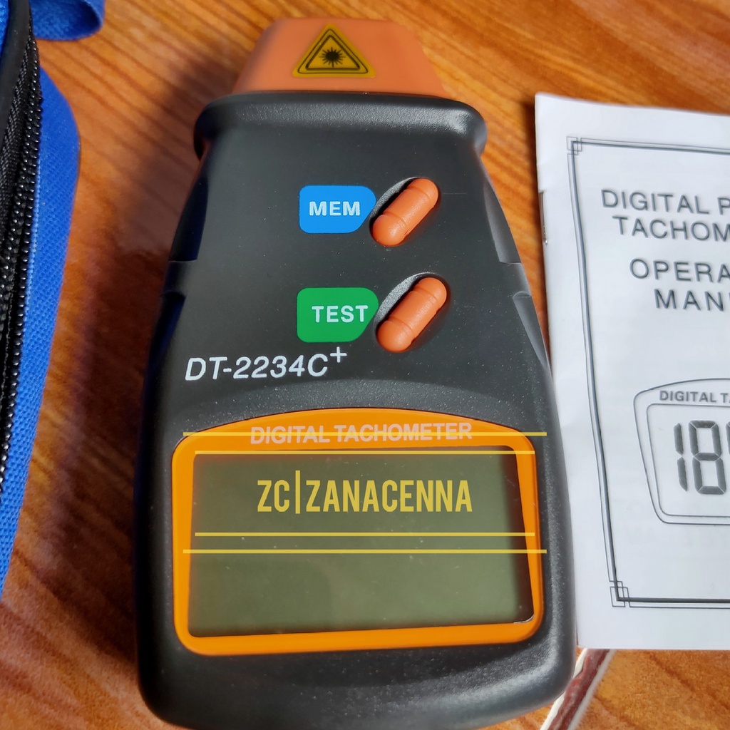Alat pengukur Putaran Tachometer Digital Laser DT-2234C+ RPM
