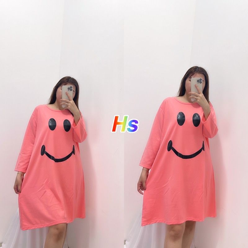 HS /DRESS OVERSIZE BABYTERRY HALUS/SMILE/RABBIT