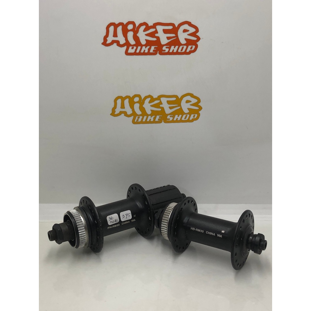 Hub Freehub HubSet MTB Non Bearing Shimano RM33 Depan QR Belakang QR 135x10mm Untuk 9 10 11 Speed Ce