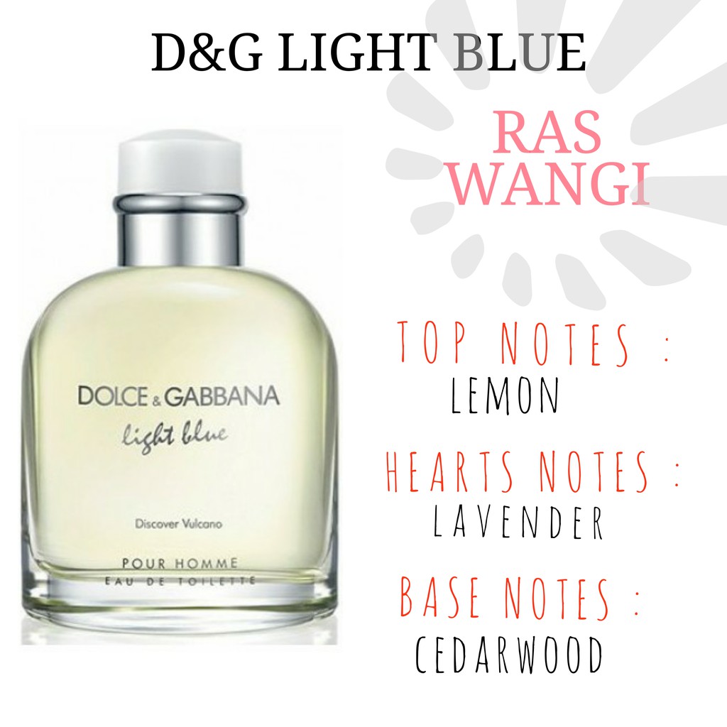 parfum REFILL D\u0026G LIGHT BLUE | Shopee 