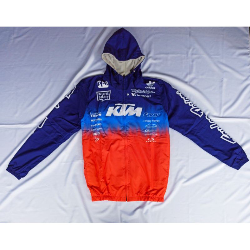 JAKET RUNNING MX TRAIL PARASUT KTM GO PRO BIRU ORANGE