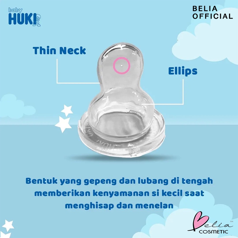 ❤ BELIA ❤ BABY HUKI Series | Orthodontic ECER, 3 in 1 | Empeng 2 In 1 | Regular Silicone Nipple | Dot susu botol milk bottle 0 sampai 6+