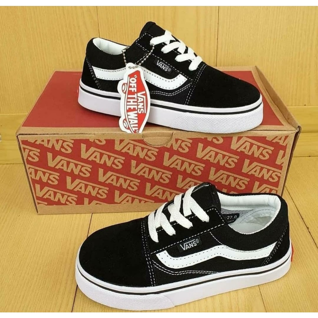 (PREMIUM QUALITY) SEPATU VANS ANAK MODEL TALI/ SEPATU SEKOLAH ANAK / VANS ANAK LAKI &amp; PEREMPUAN